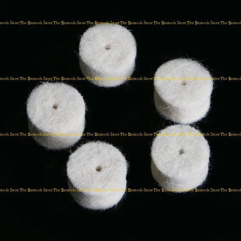 

12PF 100Pcs Wool Felt Polishing Buffing Pad 13mm + 2 Shank For Grinding Wheel
