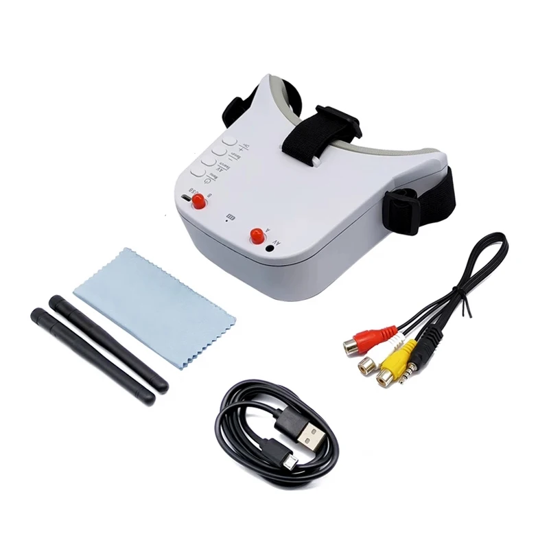 

5.8G 48CH Dual Antennas FPV Goggles Monitor Video Glasses Headset HD With 5.8G 25mW transmitter fpv camera for Racing Drone