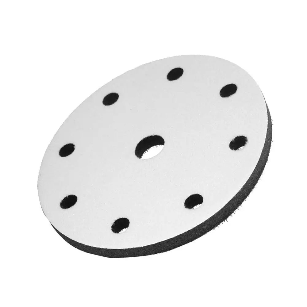 Tampone di interfaccia in spugna morbida a 9 fori Tamponi abrasivi da 6 pollici 150 mm Disco di supporto Dischi abrasivi con gancio e anello per lucidatrice