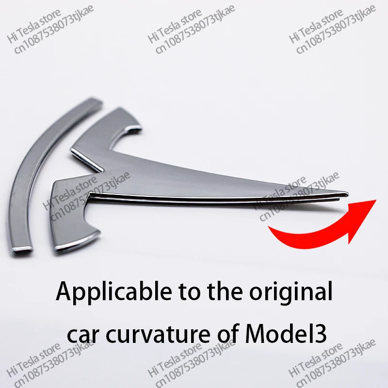 2pcs original car logo front and rear car logo stickers Tesla Model 3 Model Y carbon fiber accessories fashion car modification