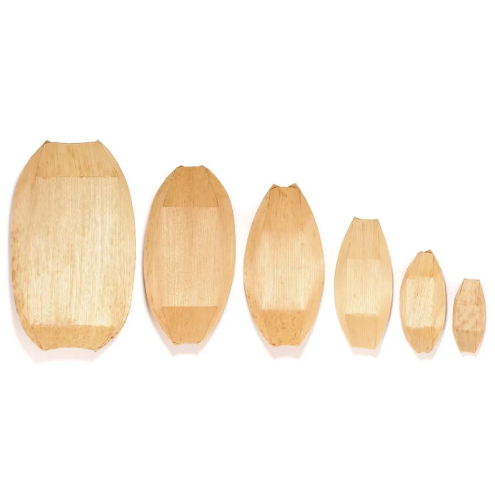 20 Pieces x Home Party Event Wedding Supplies, Disposable Eco-Friendly Tableware 220mm Bamboo Leaf Boat