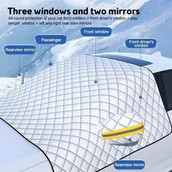 Car front windshield snow shield glass frost, frost, snow and half car cover cloth winter thickened clothing file winter