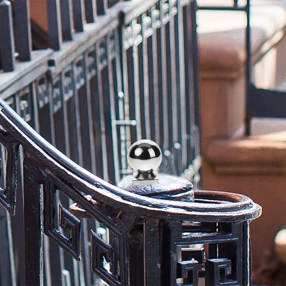 

Stainless Steel Ball 80Mm Silver Flagpole Topper Ornament Replacement Finial Outdoor Indoor Railing End Cap For Fence Gate