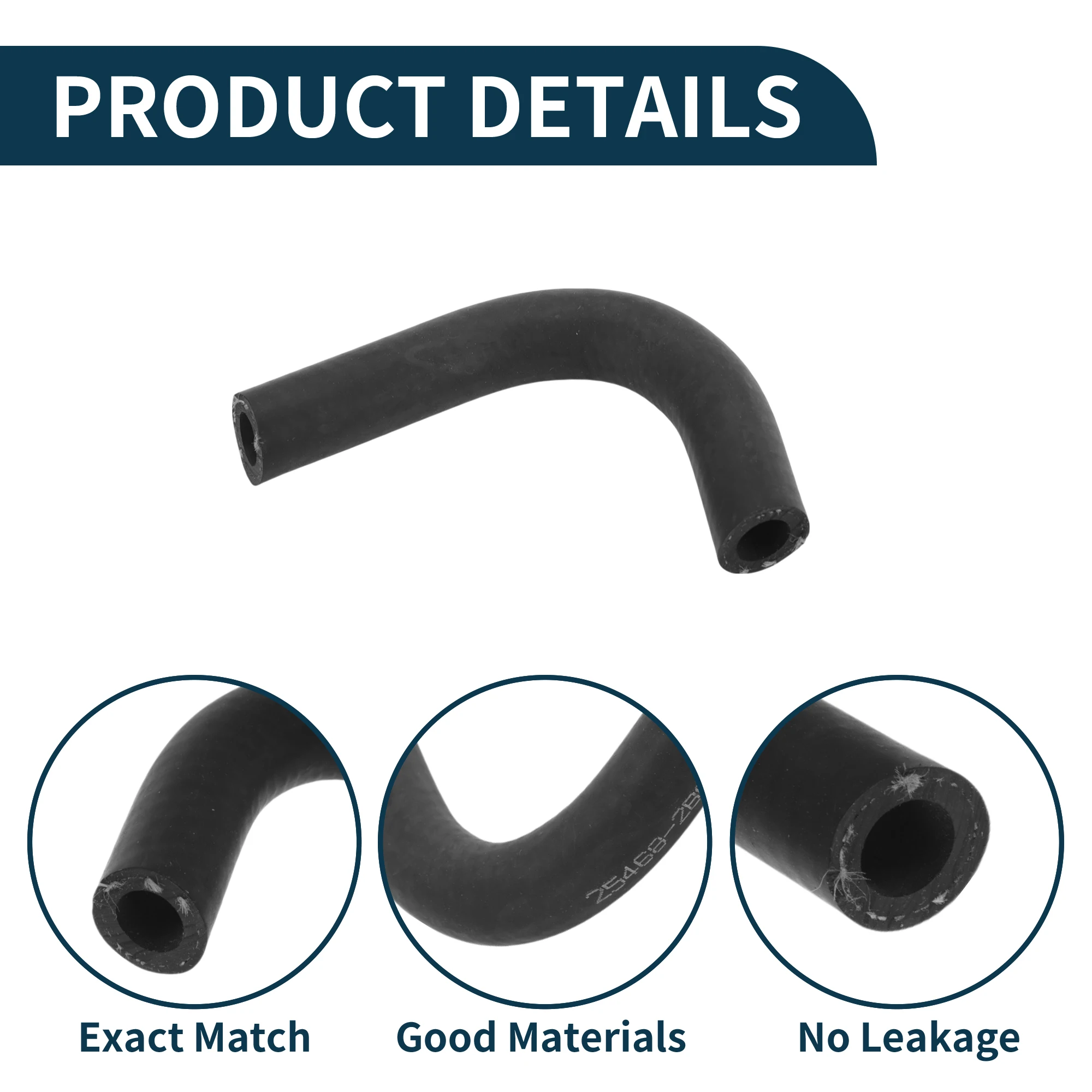 UXCELL المبرد خرطوم سخان خرطوم المبرد المخرج خرطوم الأنابيب رقم 254682B000 لكيا سول 2010-2011 المطاط أنبوب التبريد الأسود 1 قطعة #4