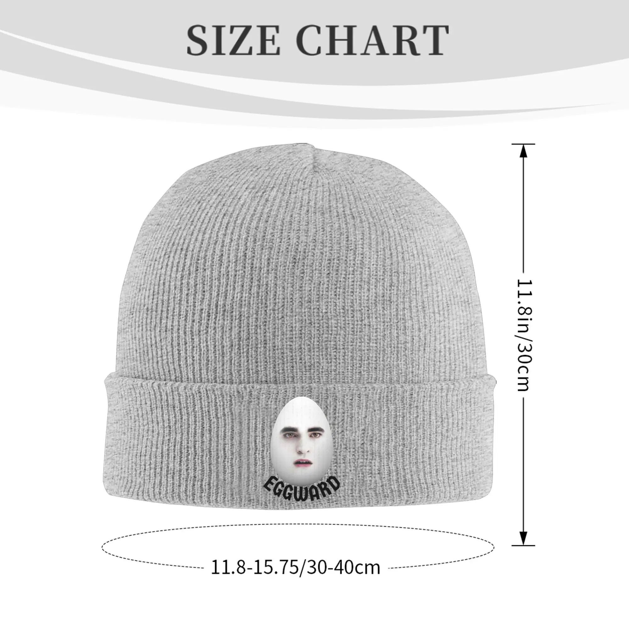 Eggward Funny Meme Knitted Hat for Women Men Skullies Beanies Autumn Winter Hat Acrylic Twilight Edward Cullen Crochet Melon Cap