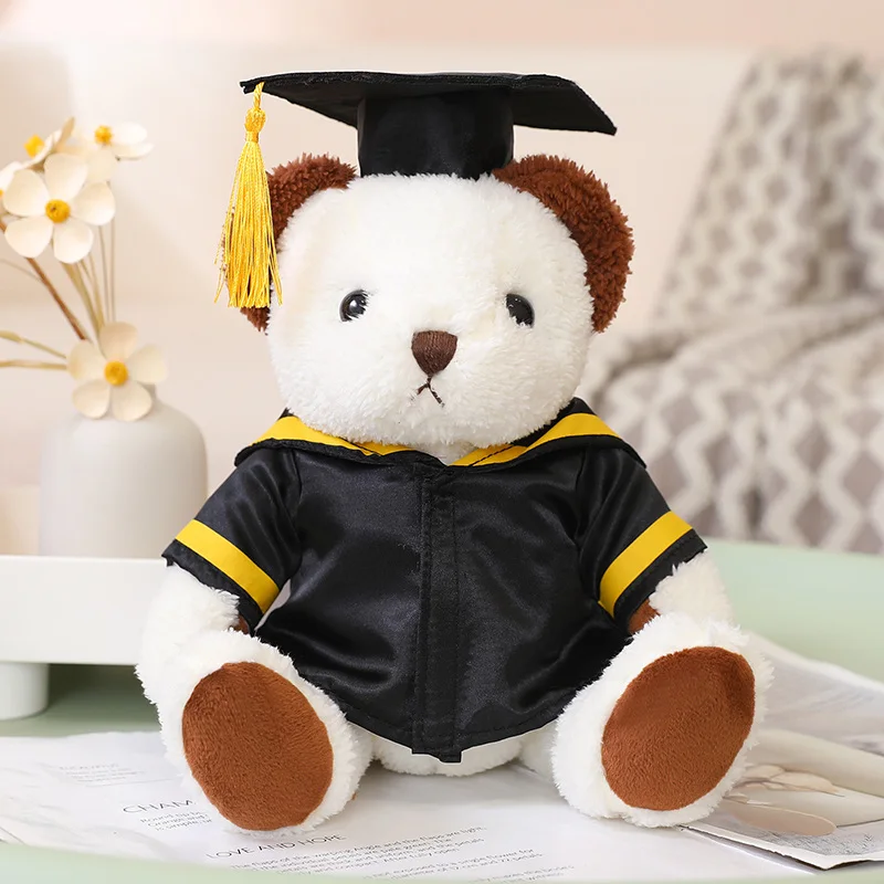 1pc 20/26CM Cute Doctor Bear Plush Toys Lovely Sitting Graduation Teddy Bear Plush Dolls Stuffed Soft Animal Toy for Kids Gifts