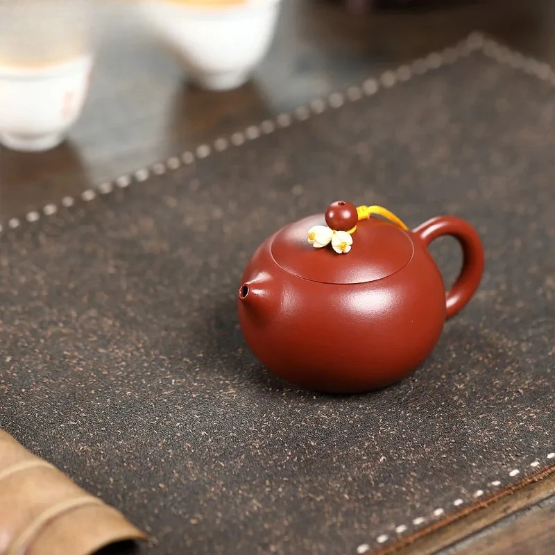100ml Authentic Yixing Purple Clay Teapots Handmade Xishi Pot Raw Ore Dahongpao Mud Kettle With Infuser Chinese Zisha Teaset Cha