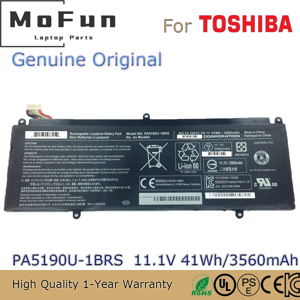 Brand New Original PA5190U-1BRS 11.1V 41Wh Laptop Battery for Toshiba Satellite Click 2 Pro P30W-B P35W-B