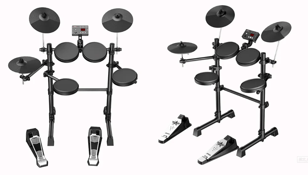 Electronic Drum Set Percussion Instrument Build‑in Metronome 12 Drum Sounds Easy Assembly For Beginner Home Practice Playing