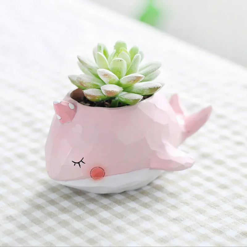 Cute Animals Flower Pots for Succulents Plants Dinosaur Elephant Planters Fairy Garden Pots Ornaments Home Desktop Decoration