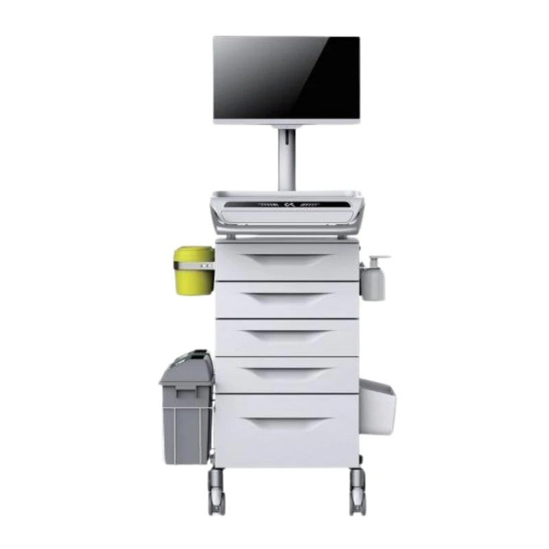 

Mobile nursing push car, hospital round cart can be adjusted freely, the material is good, cost-effective