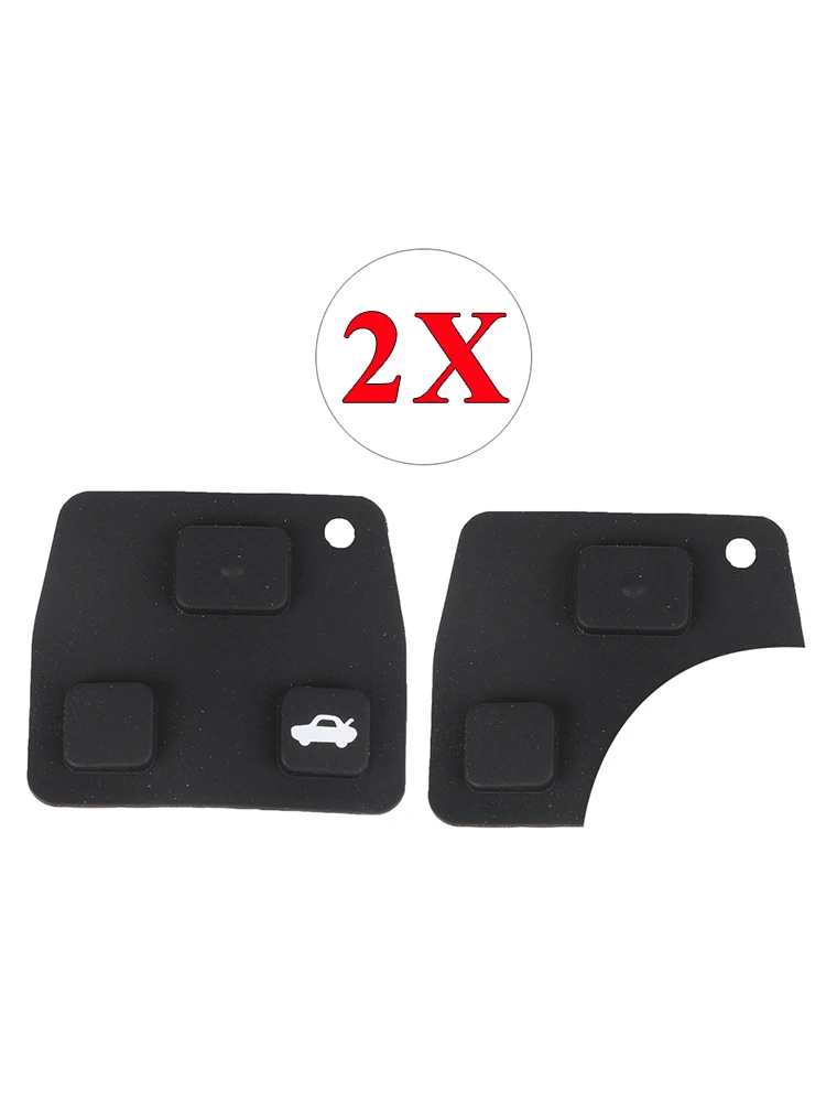 jingyuqin 2 3 Button Car Remote Key Fob Rubber Pad For Toyota /Avensis /Corolla /Lexus /Rav4 2pcs/lot