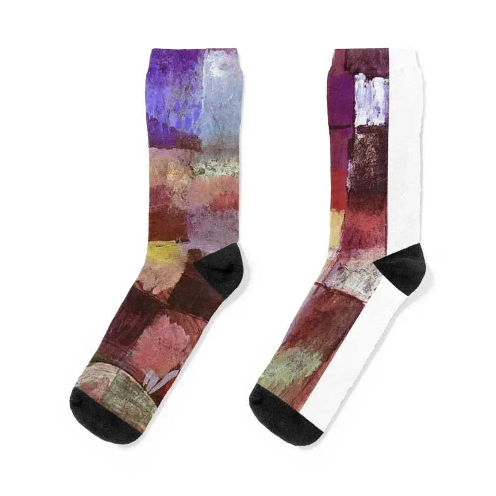 

Abstract painting by Paul Klee Socks basketball designer brand Stockings Socks Female Men's
