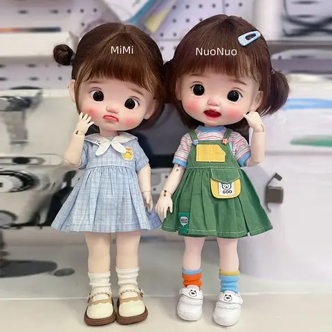 BJD 인형 1/6 NuoNuo MiMi 소녀 바디 캔디 컬러 스위트 걸스 수지 장난감 선물 볼 관절 인형