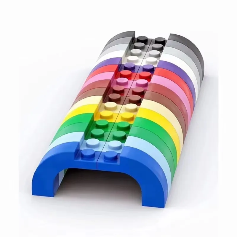 

50g/49Pcs 6005 92903 1x3x2 Curved Building Block Moc Accessories Compatible with Brick DIY Children Toy Assembly Gift Box