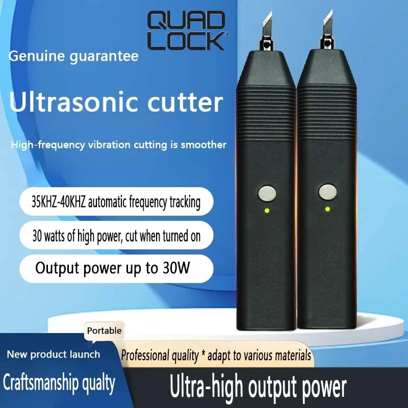 

QUAD LOCK 30W Ultrasonic Cutting Knife – Premium Handheld Cutter 3D Prints, Wood, Plastic & PCB (with 5 Blades & PD Fast)