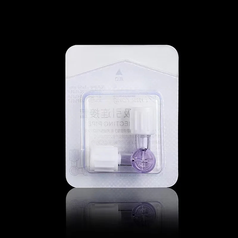 

Medical two-way disposable water light needle drug dispenser syringe adapter plug valve