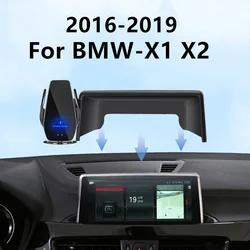 2016-2019 For BMW X1 F48 X2 F39 Car Screen Phone Holder Wireless Charger Navigation Modification Interior 6.5/8.8 Inch Size