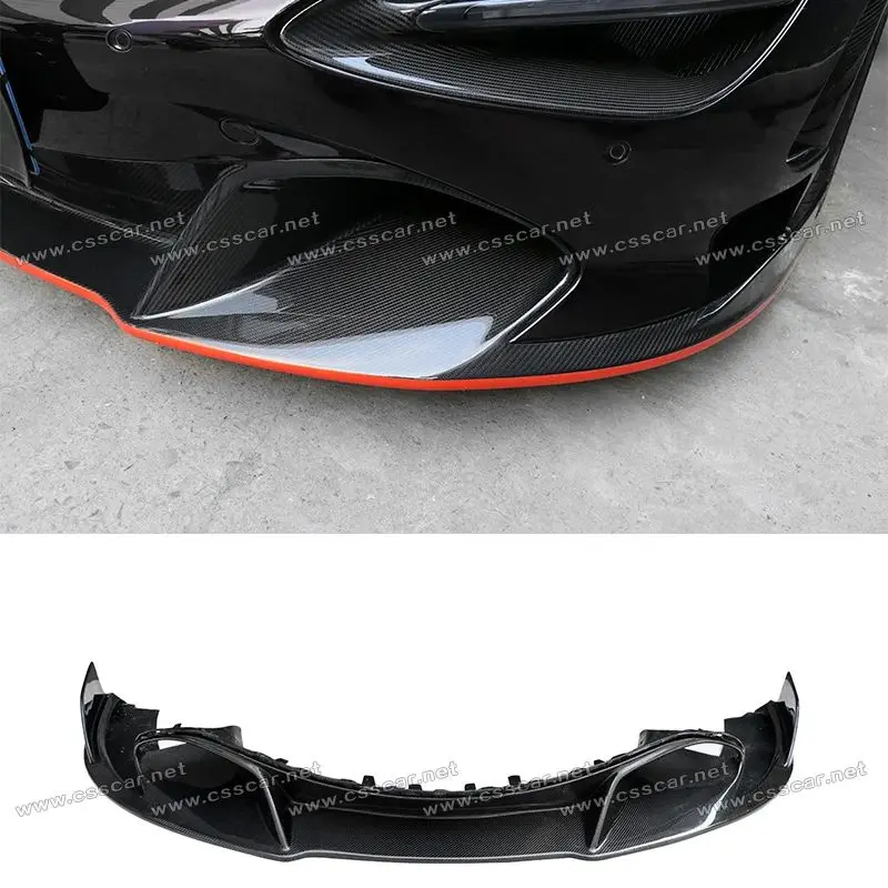 

Dry Carbon Fiber Vors Style Front Diffuser Lip Spoiler For McLaren 720S Spyde 2017-2023 Original Coupe Car Bumper Splitter Part