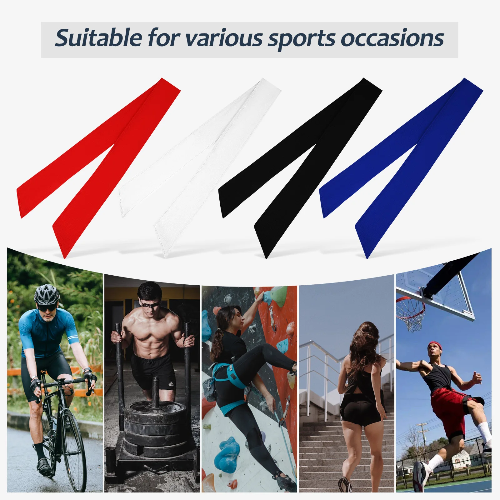 

4pcs Exercise Soft For Running Sweatband Yoga Workout Gym Sports Gym Workout Headband Headband Male Headbands Unisex