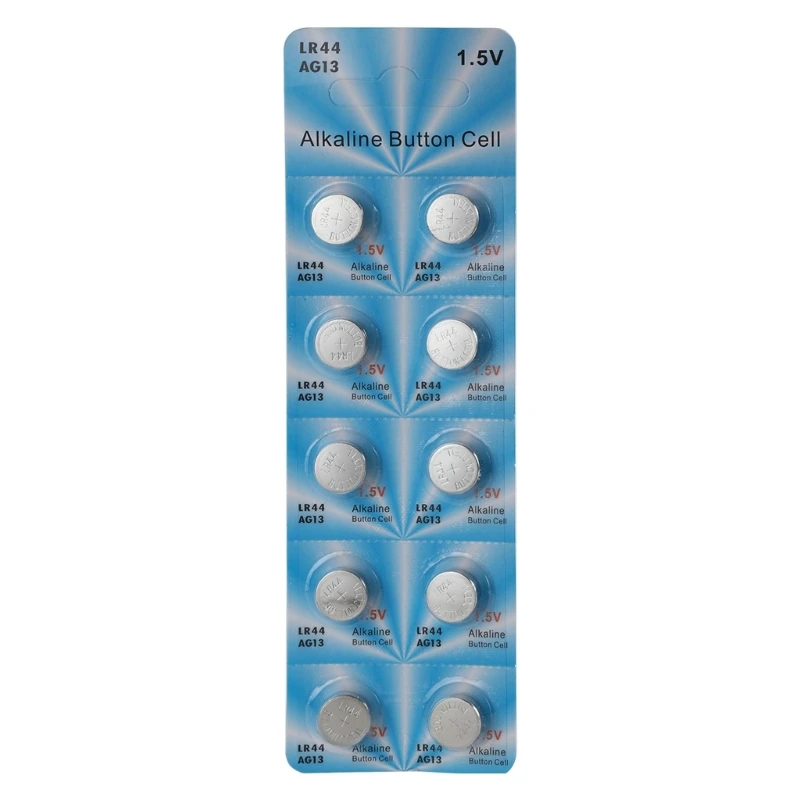 DX62 10PCS LR44 AG13 1.5V Button Coin Cell Batteries A76 357 357A LR1154 SR1154 SR44 For Toys, Watches, Games