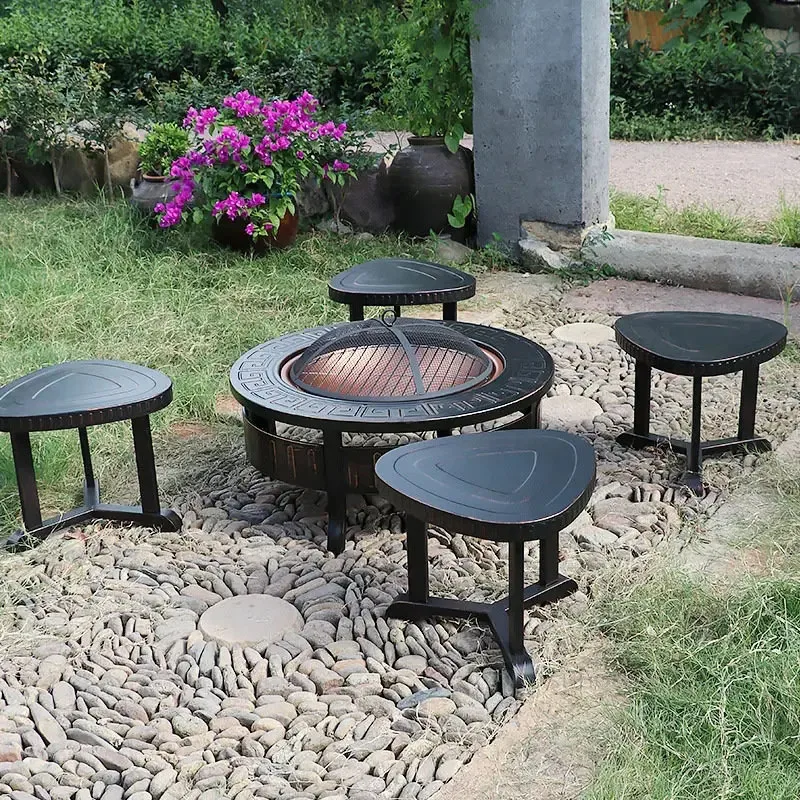 Outdoor Patio Heaters Villa Barbecue Stół Grillowy Camping Firewood Heater Domowy węgiel drzewny Piec grzewczy Grillowany Brazier U