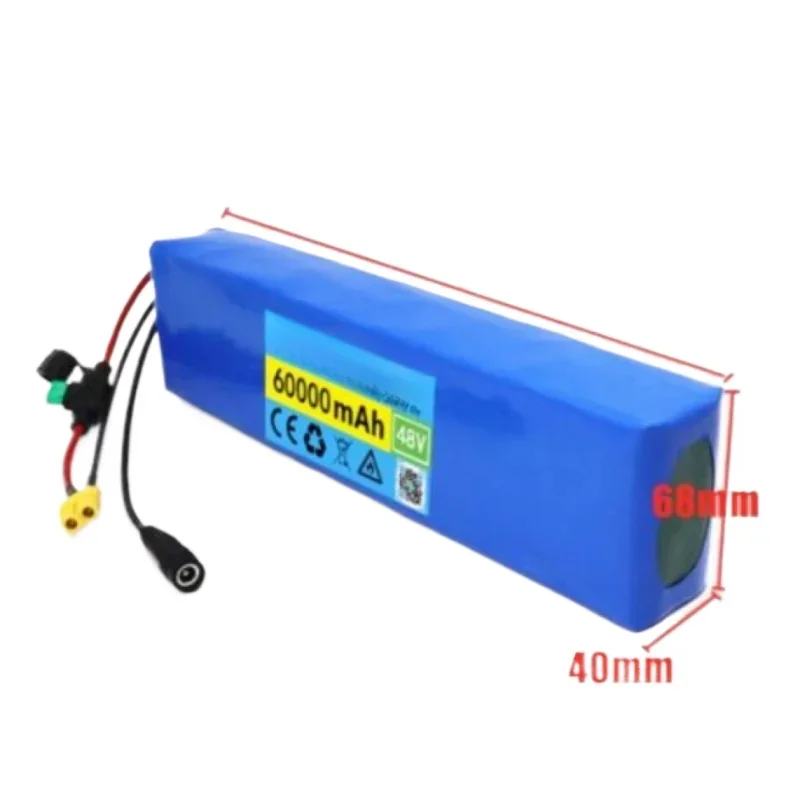 48V 60Ah For New Li-ion Battery 13S2P BMS Electric Bicycle T+DCPlug