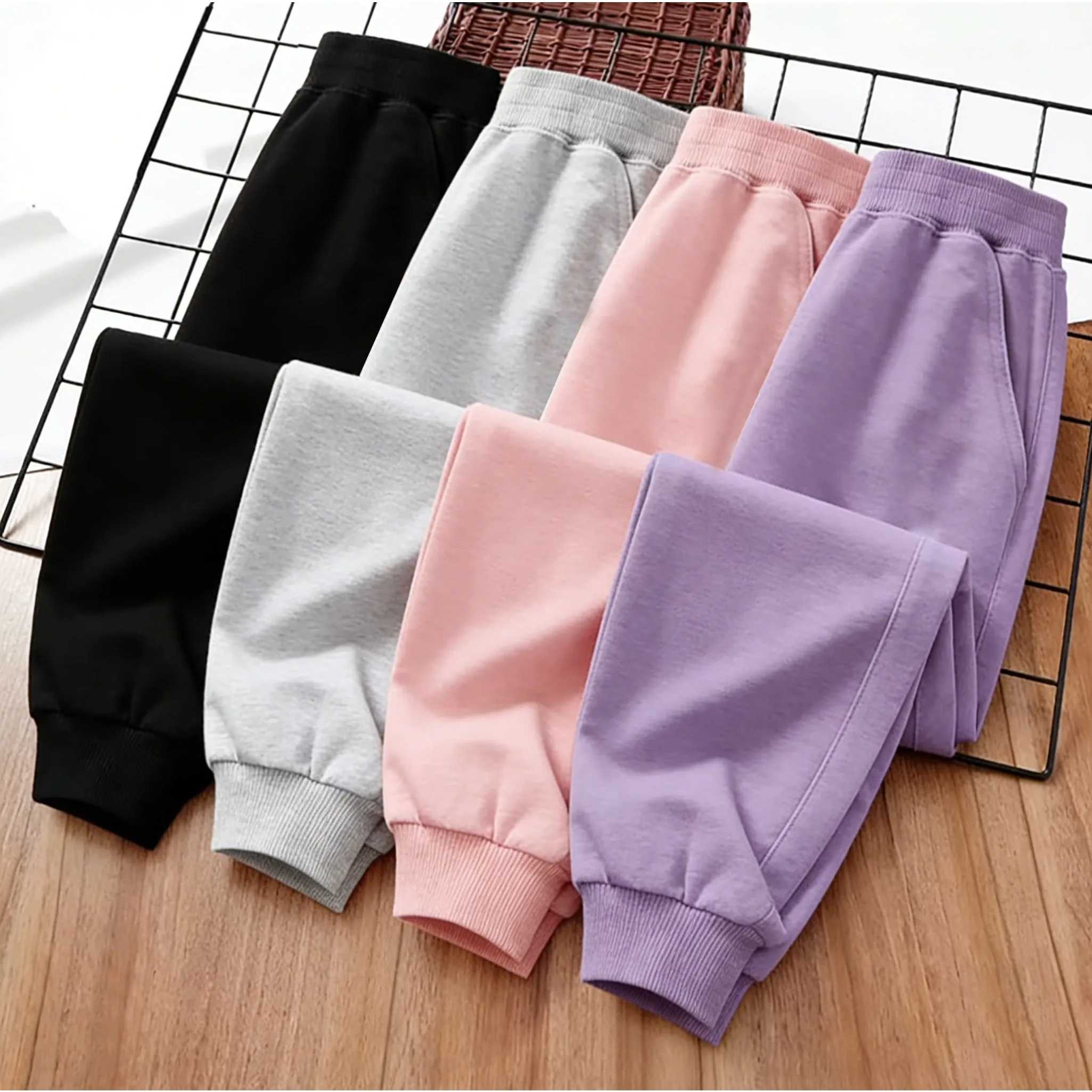Einfarbige Kinderhosen Bequeme Lange Hosen Herbst-Winter-Kleidung Geschenk Grafische Hosen für Jungen und Mädchen – Detail 6