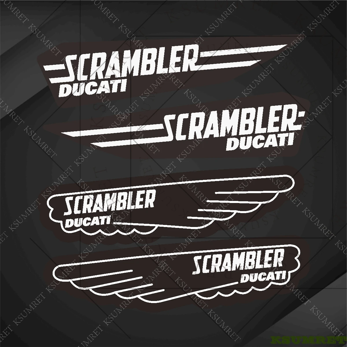 Adesivi per Moto DUCATI SCRAMBLER 800 1100, Decalcomanie Impermeabili Riflettenti per Serbatoio