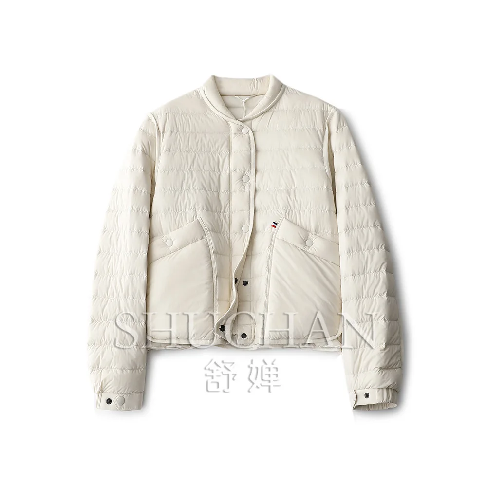 الوقوف طوق 90% أوزة أسفل للتدفئة ورقيقة، أسفل سترة المرأة معطف الشتاء الدافئ المرأة