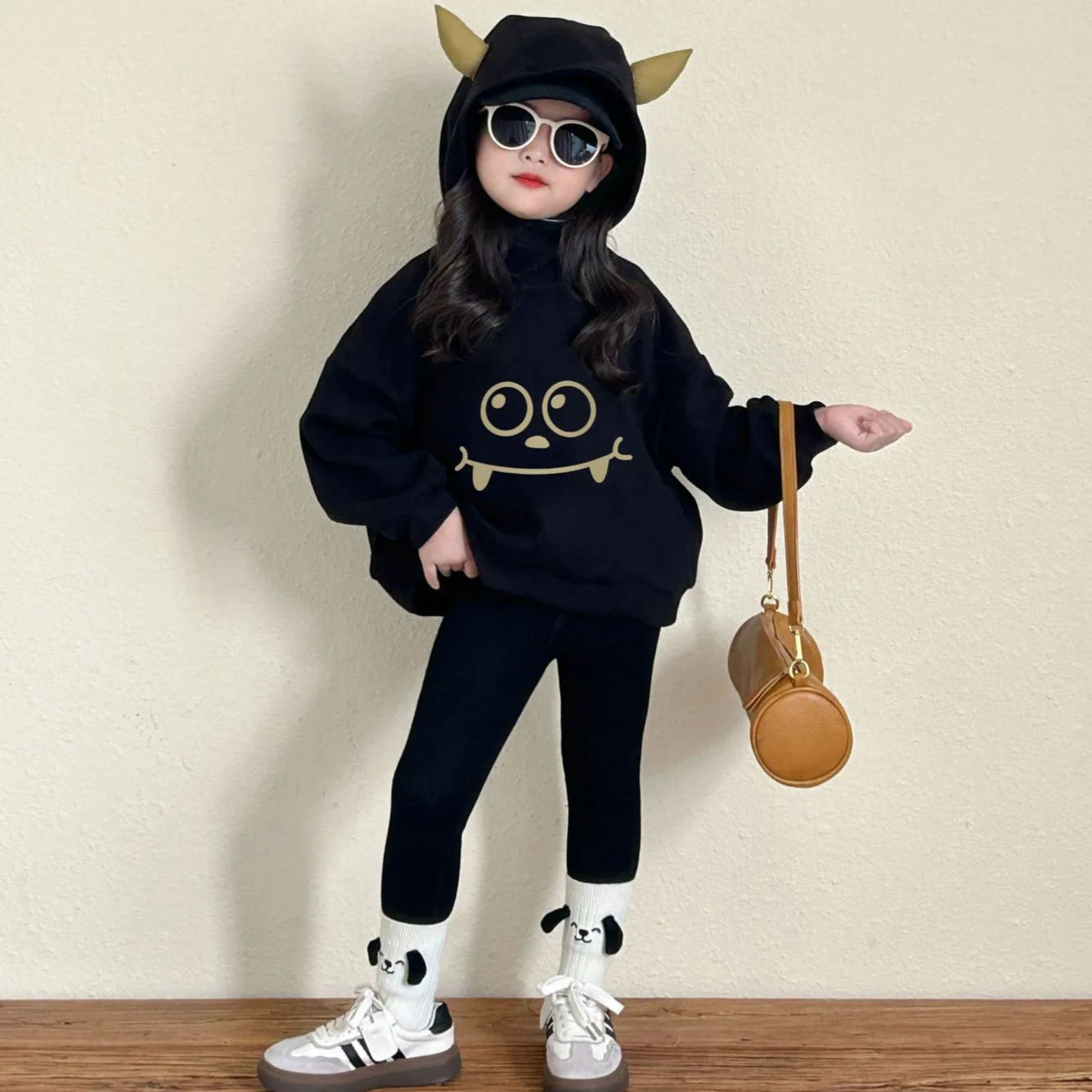 girls clothes Children's Velvet Christmas Hoodie 2024 Winter New Collection for Boys and Girls, Thick Cartoon Long Sleeve Coat