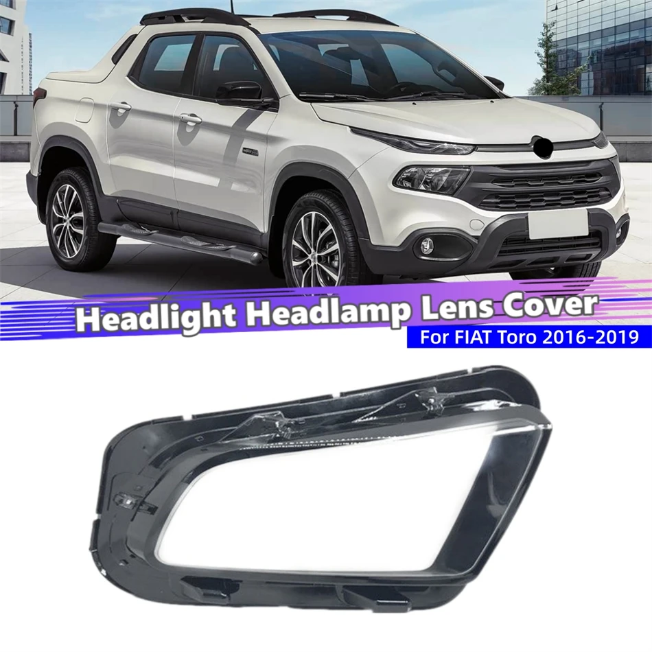 Cubierta de Faro Delantero para FIAT Toro 2016 2017 2018 2019, Carcasa de Faro, Cubierta de Lente de Faro Delantero