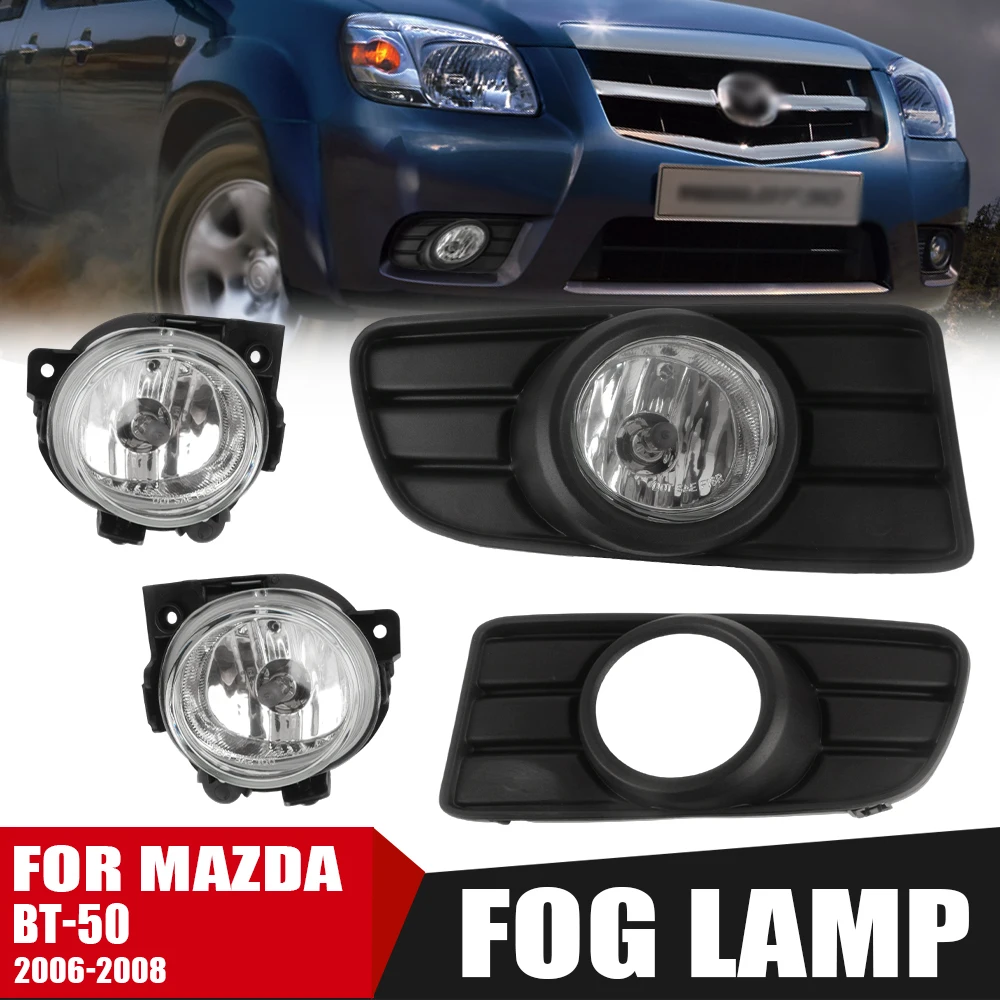 

Front Bumper Fog Lamp Upgrade Kit FOR Mazda BT-50 2006 2007 2008 Version Additional Foglight Set Switch + Wiring