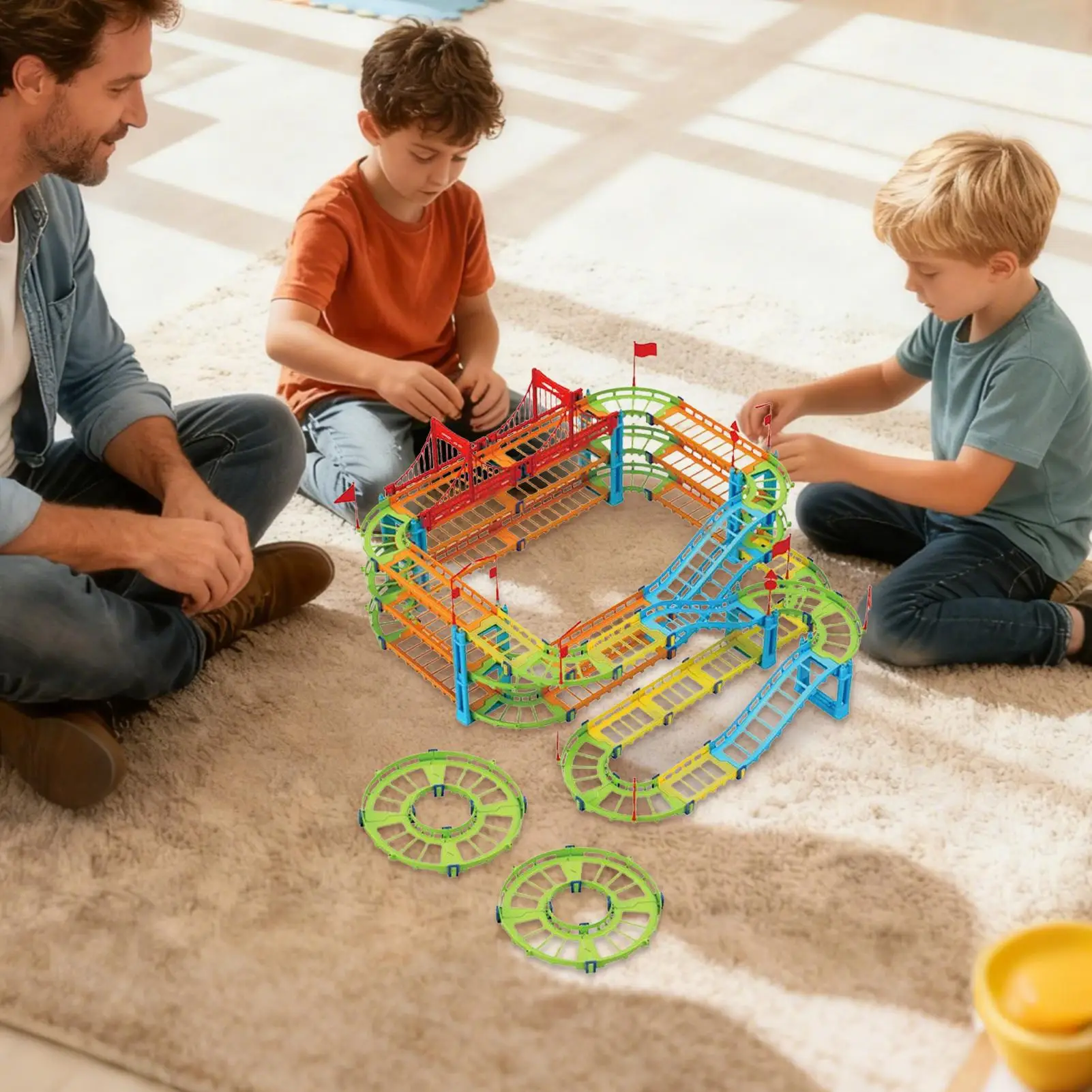 

Race Track Ramp Toy Playset Indoor Activities Race Track Toy For 3 Years Toddler Boys Baby Children Play Home Christmas