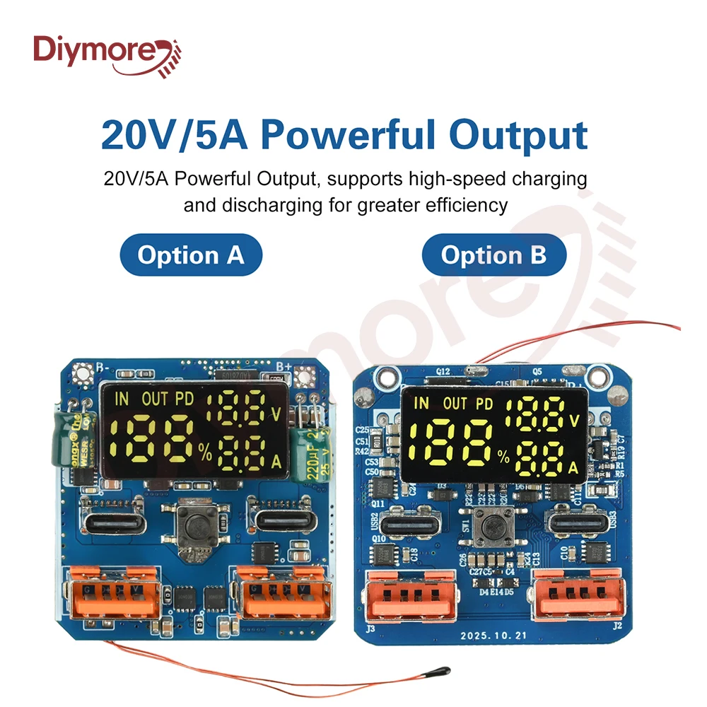 4S 20V 5A Buck-Boost Module Charge/Discharge Integrated Bidirectional Fast Charging High Power Output Lithium Battery Module