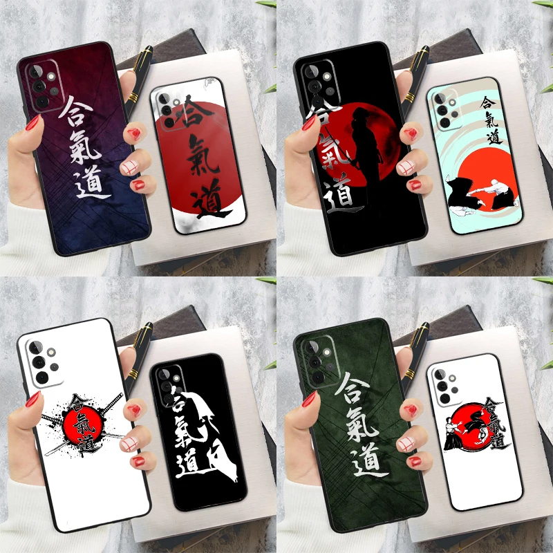 Japan Martial Aikido Phone Case For Samsung Galaxy A15 A25 A55 A54 A34 A14 A35 A52 A32 A12 A51 A71 A13 A33 A53