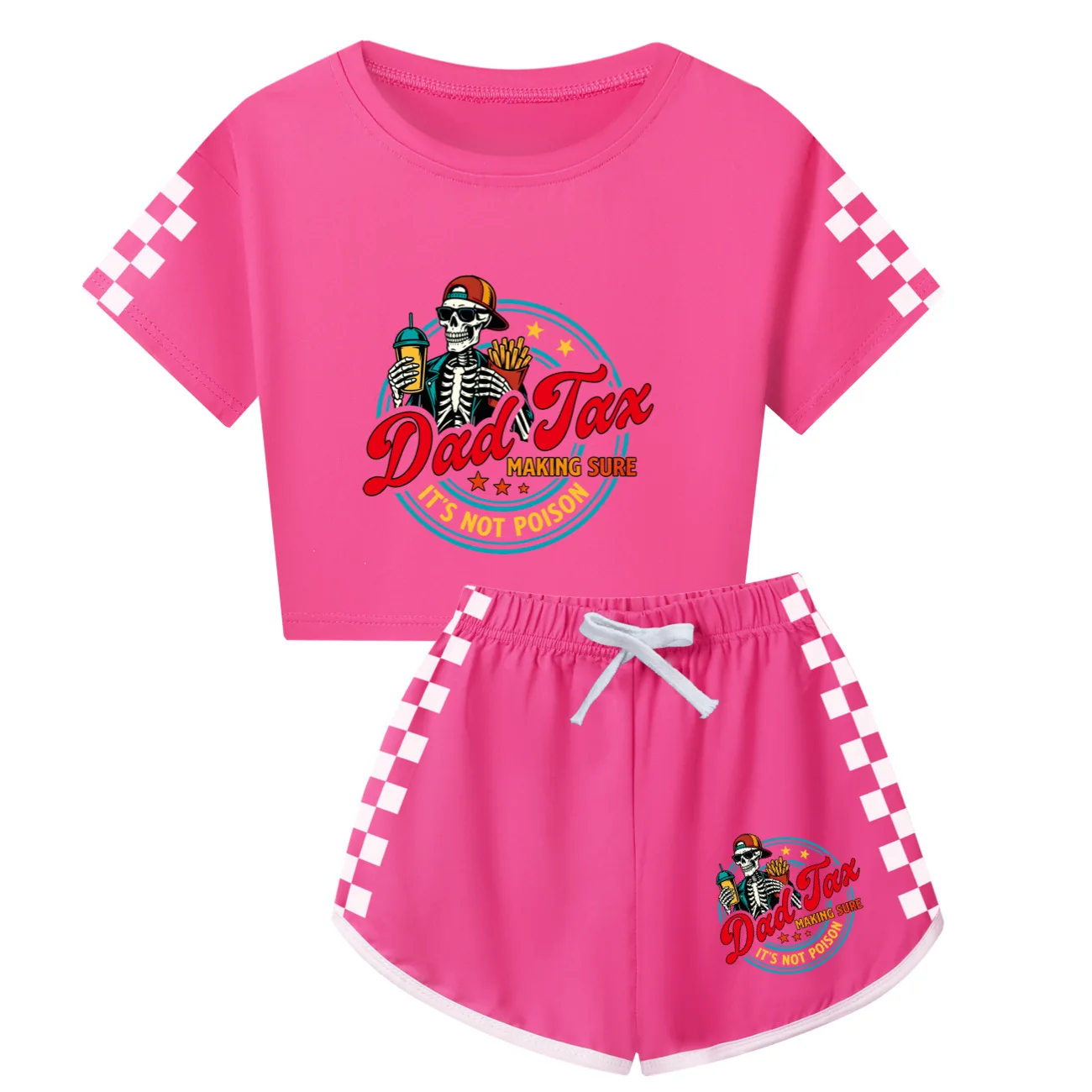 Dad Tax Making Sure children's body T-shirts short sleeved shorts parent-child outfit sleeved pajamas set