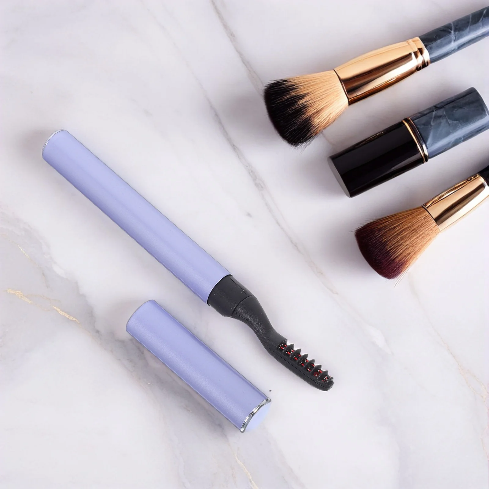 1Pcs Portable Electric Heated Eyelash Curler Pen Long-Lasting Lashes No Crimping Clumping for Women Eyelash Curler