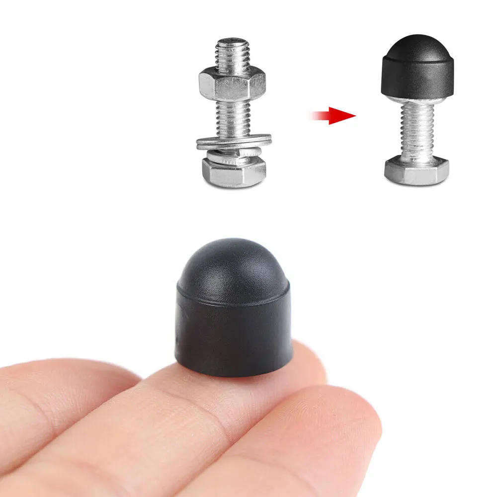 8Pcs Universal Car Screw Protection Cap Cover Bolt Nuts M8 M6 Car Door Screw Cap Nuts Cap Protection Door Lock Hinge Accessories