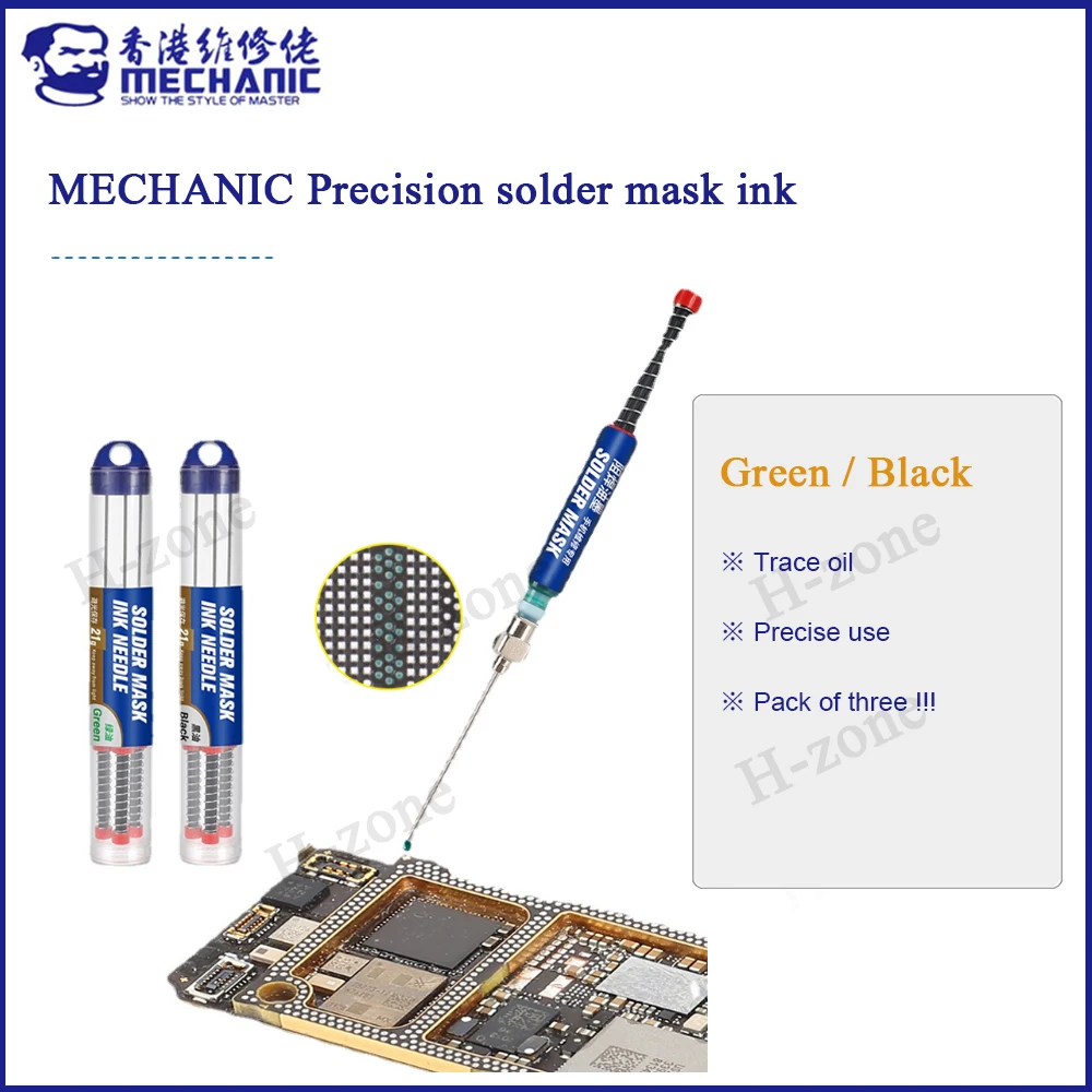 

MECHANIC UV light curing black ink green oil solder paste solder maskink needle for BGA PCB mobile phone motherboard repair