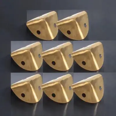 

8pcs Cabinet Protectors Metal Box Edge Guards Bumper Covers For Table Dresser Wood Box Decorative Protector Guard Durable Sturdy