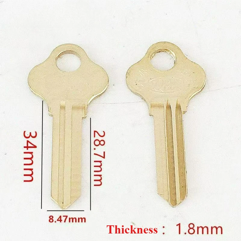 10PC  Universal Double Lion Five Pit Key Embryo Suitable for Double Slot Old Style Wooden Door Lock Embryo