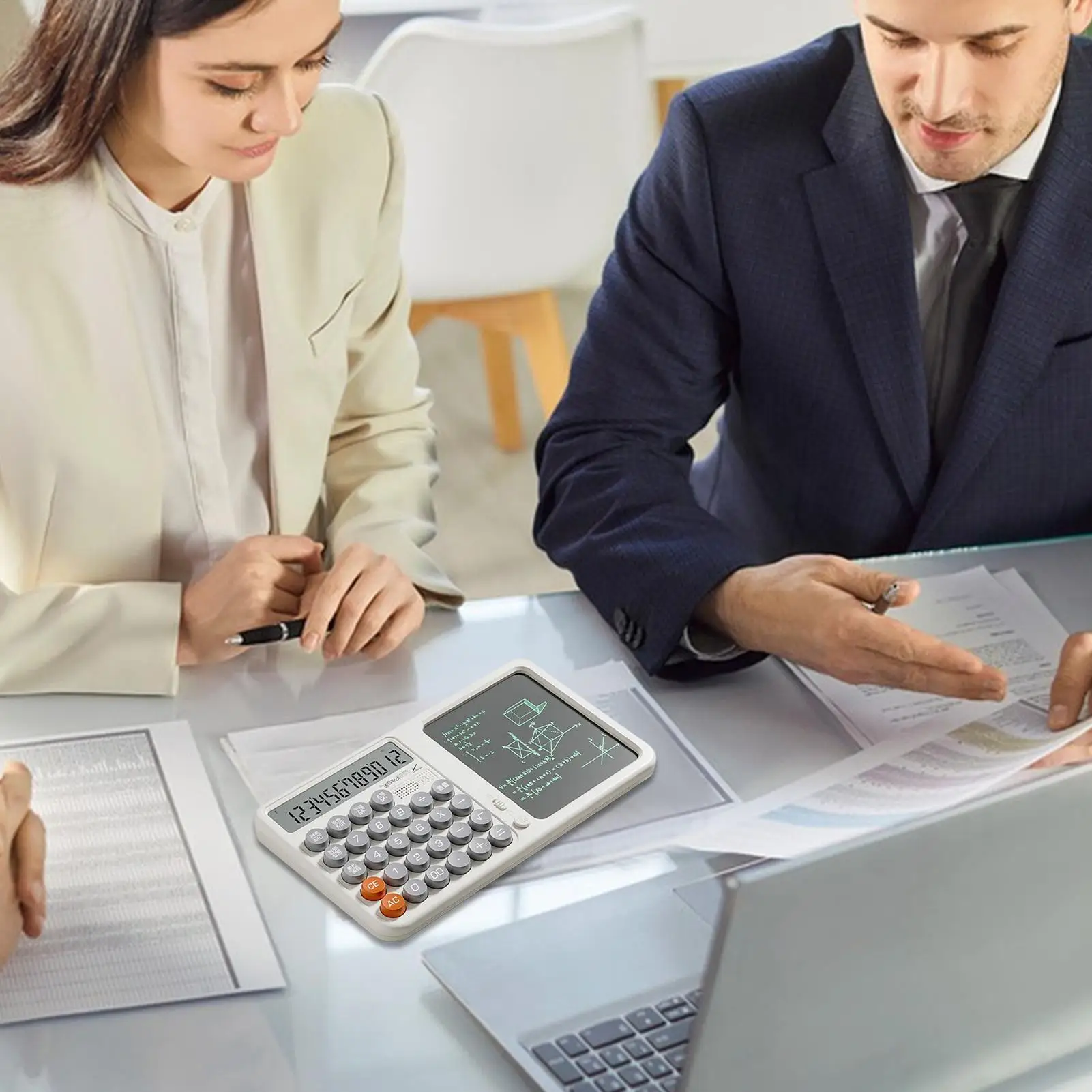 

Научный калькулятор с блокнотом, инструмент для расчета экрана студентов, большой дисплей с доской для письма, рукописный ввод, защита глаз