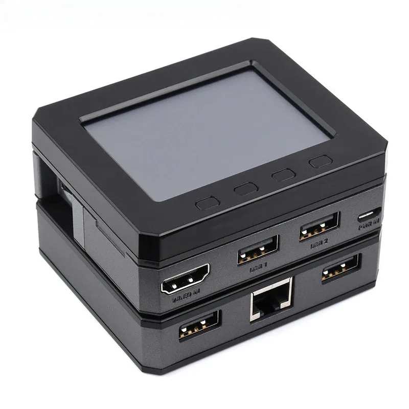 forArgon POD KIT Argon POD Aluminum Alloy Metal Case with USB Hub Module for Raspberry Pi Zero 2 W Screen Display Module