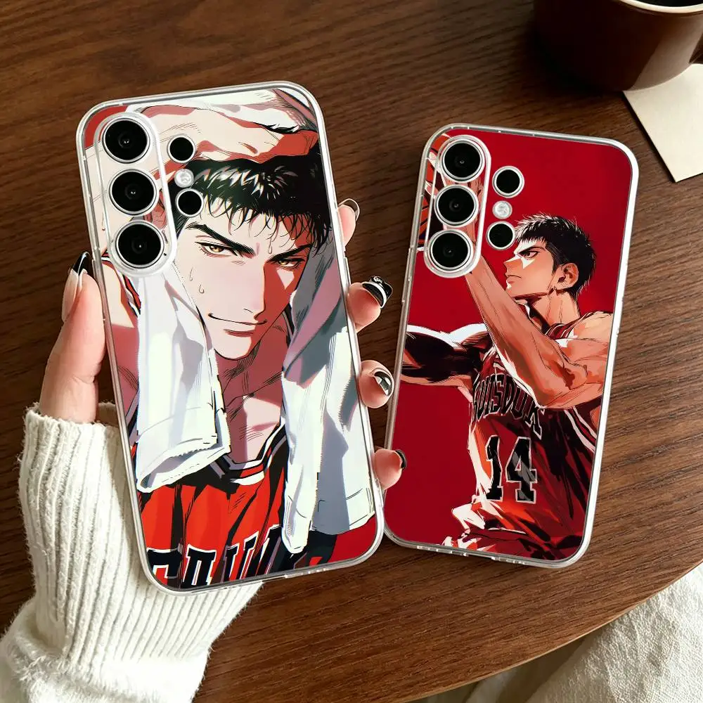 Cool Anime Slam Dunk Hisashi Mitsui  Phone Case Transparent Silicone Soft For Samsung S30 S25+ S24 S23 S22 S21 Ultra Plus