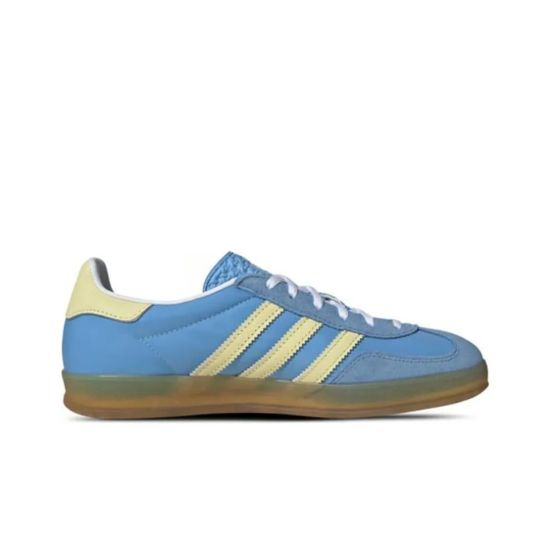 Adidas Blue and White Gazelle Indoor Comfortable Lightweight Low Top Boardshorts Casual Shoes for Men and Women