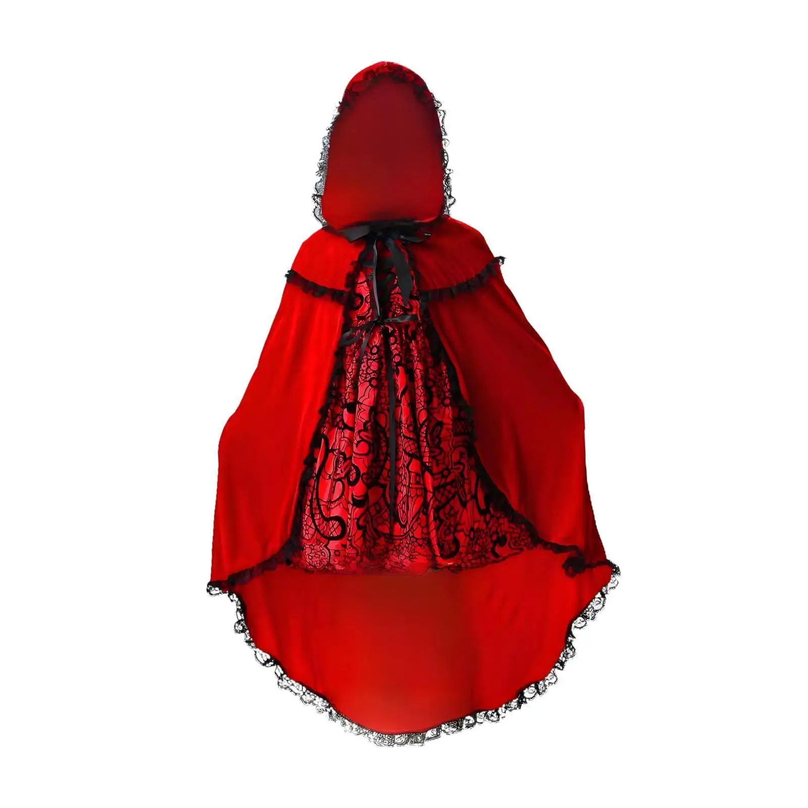 زي بقلنسوة للفتيات، عباءة بغطاء للرأس، ملابس مريحة للعب الخيالي للمهرجانات #2