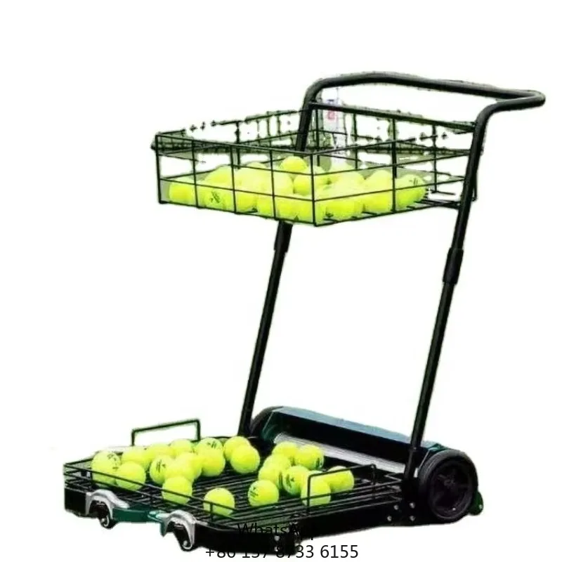 Multifunction Metal Tennis Ball Cart Aluminium Sports Training Aid