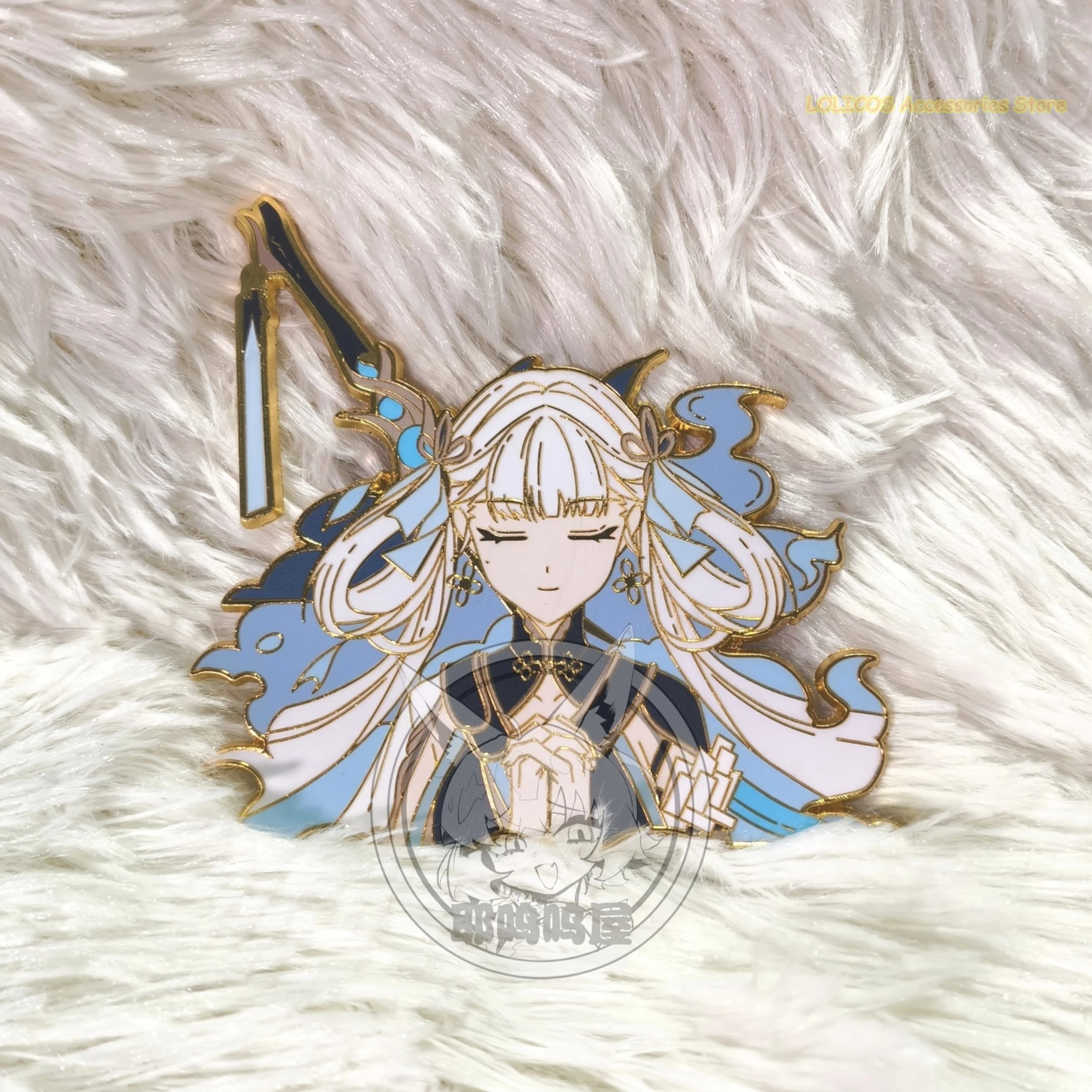 

Original Design Game Wuthering Waves Jinhsi Imitation Enamel Metal Badge Cartoon Brooch Pin Ornament Birthday Gift Accessories