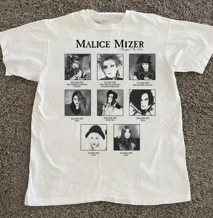 

Collection MALICE MIZER Members Band Cotton Gift For Fan S to 5XL T-shirt S5217